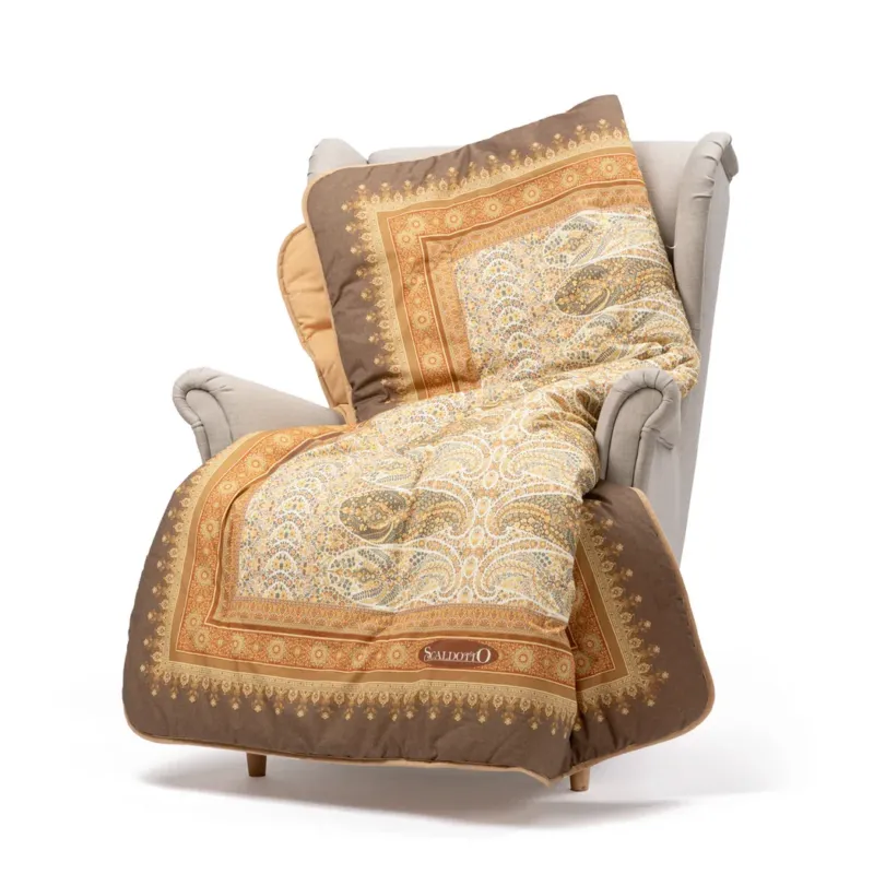 Ultimissimo Modello Plaid Scaldotto In Cotone Pettinato Kashmir - Caleffi