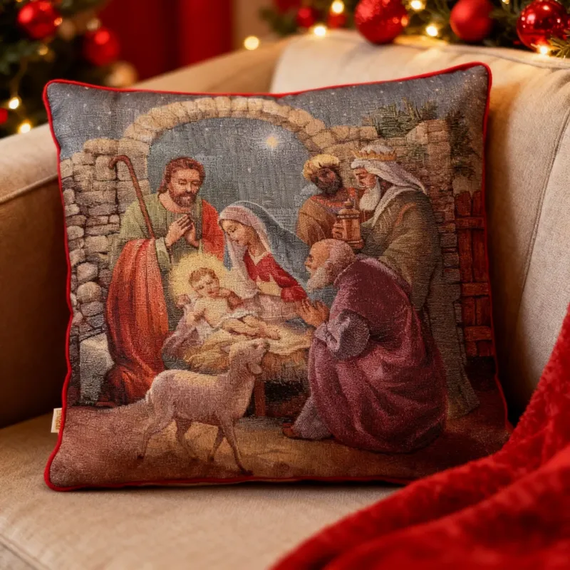 Offerta Speciale Cuscino Adorazione dei Magi dis.78 - Karì