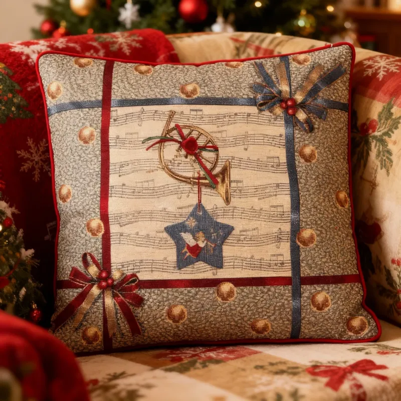 Cuscino Sinfonia di Natale dis.33 - Karì Reso Gratuito