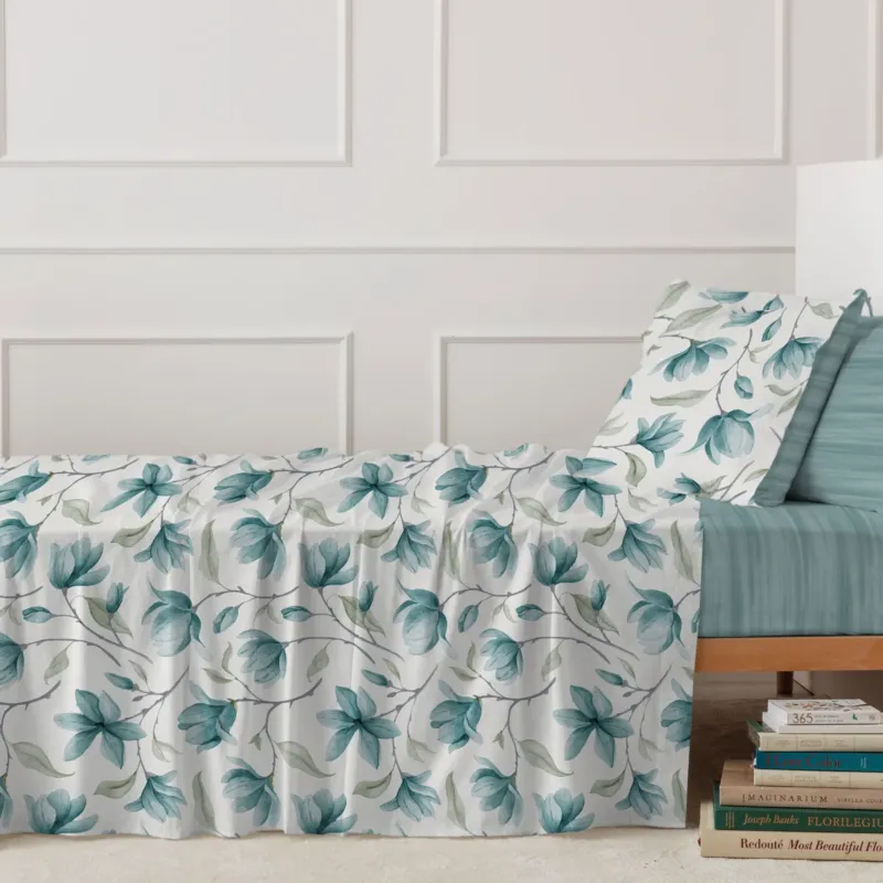 Completo Lenzuola In Cotone Magnolia - Linea Oro Compra Oggi Stesso