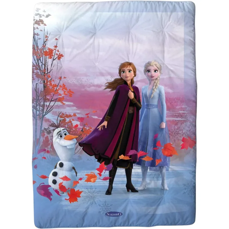 Non Perdere Plaid Imbottito Scaldotto Frozen Caleffi in Cotone con Stampa Digitale – Made in Italy