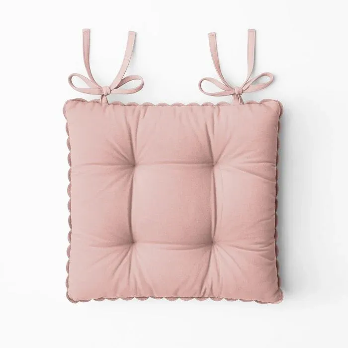 Set 2 Coprisedia India Maestri Cotonieri Home in Cotone con Fettucce 43x43 cm Ultima Occasione